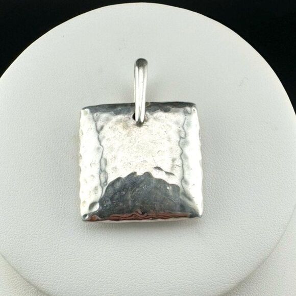 Silpada Jewelry - Silpada Hammered Puffy Square Pendant S1118